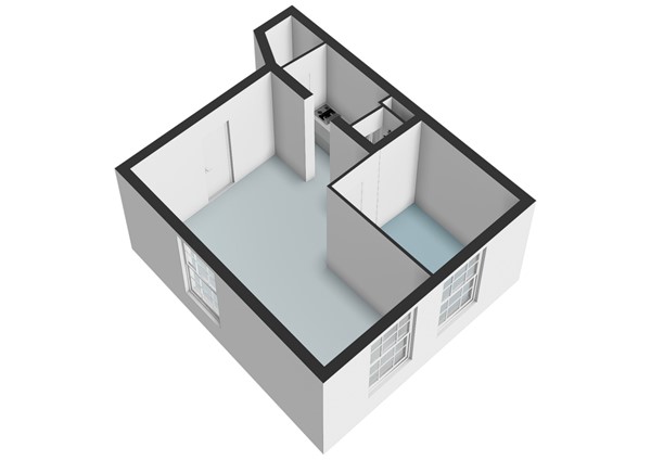 Floorplan - Breestraat 54D, 2311 CS Leiden